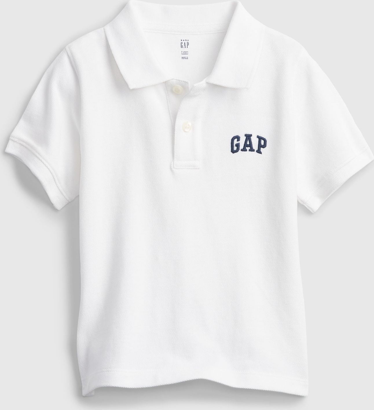 GAP Logo Solid Polo triko dětské Bílá - 5YRS - obrázek 1