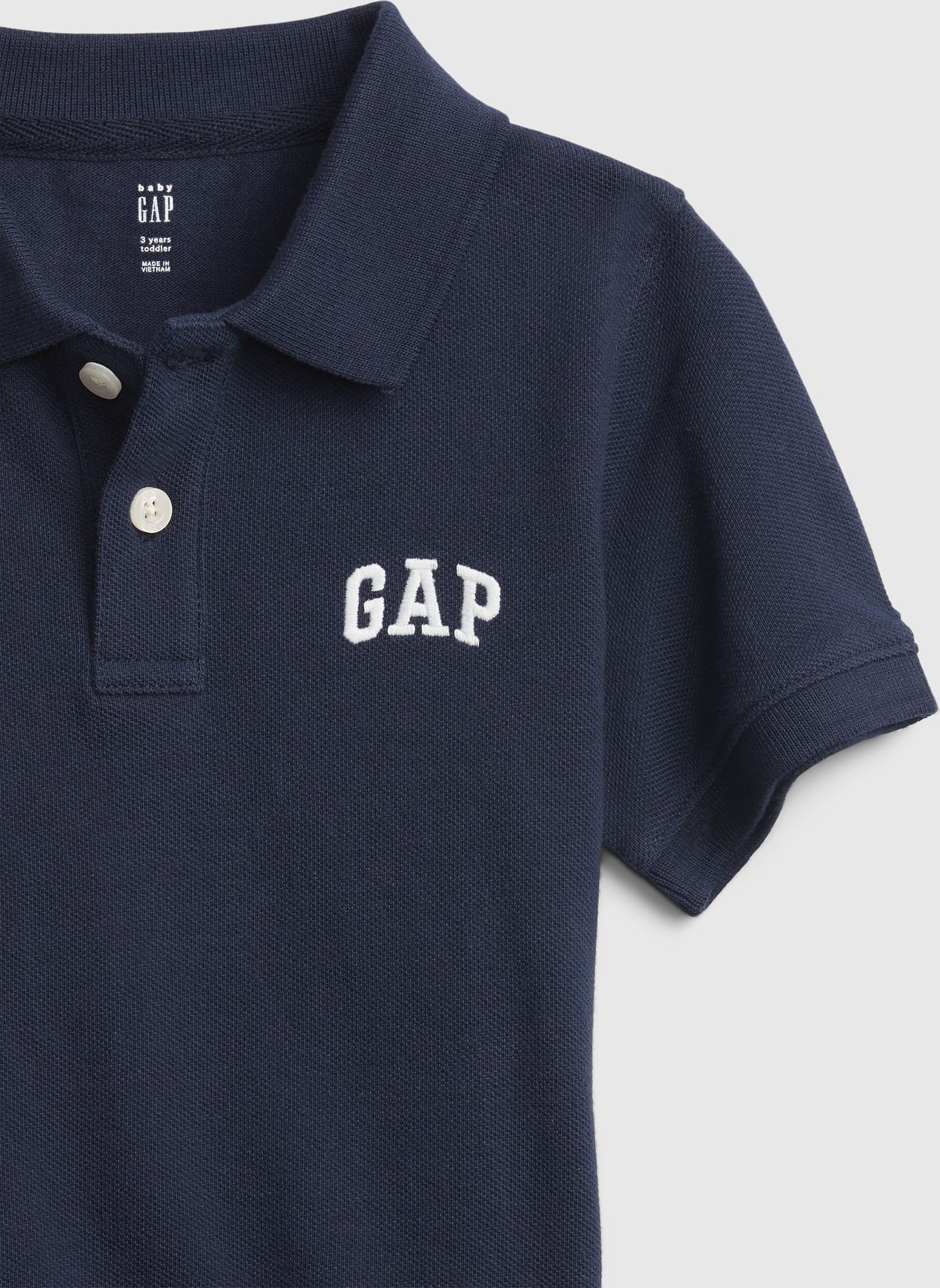 GAP Logo Solid Polo triko dětské Modrá - 18-24M - obrázek 3