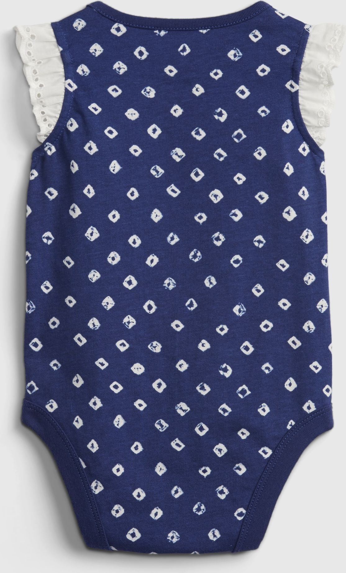 Baby body 100% organic cotton mix and match eyelet bodysuit Modrá - 0-3M - obrázek 2