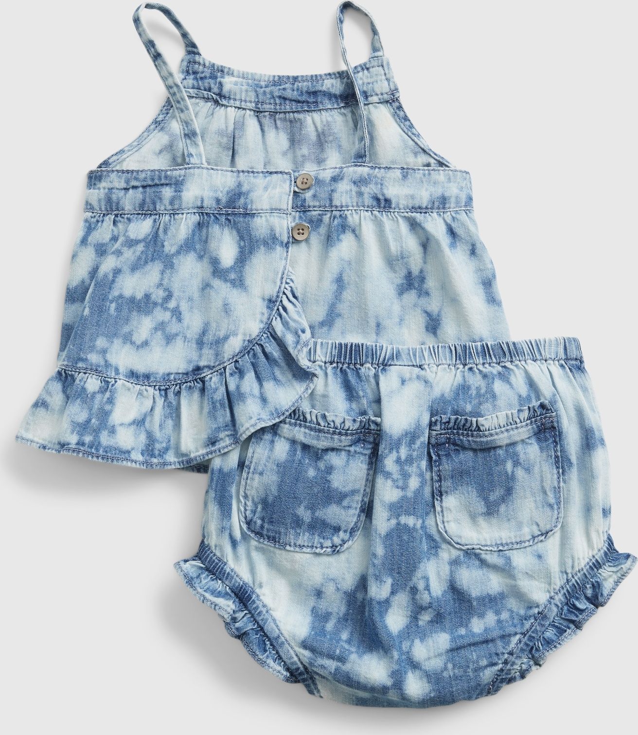 Baby set tie-dye denim outfit set Modrá - 3-6M - obrázek 2
