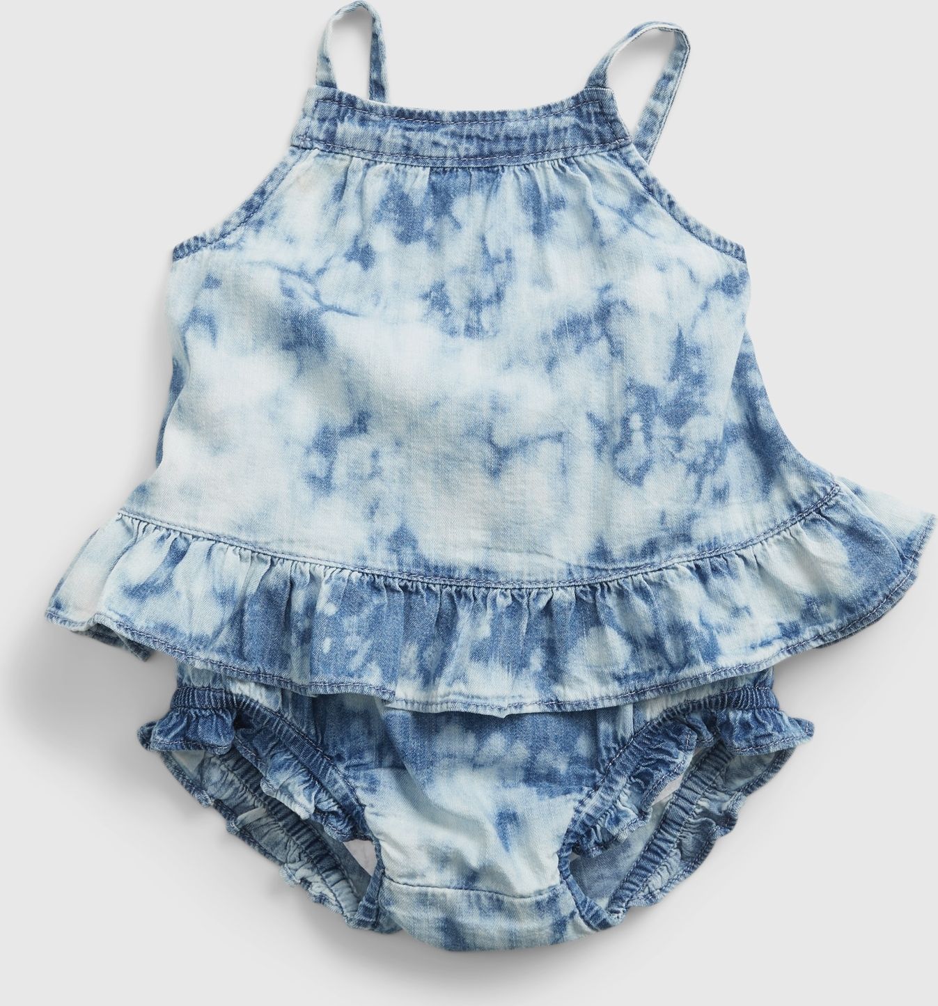 Baby set tie-dye denim outfit set Modrá - 3-6M - obrázek 3