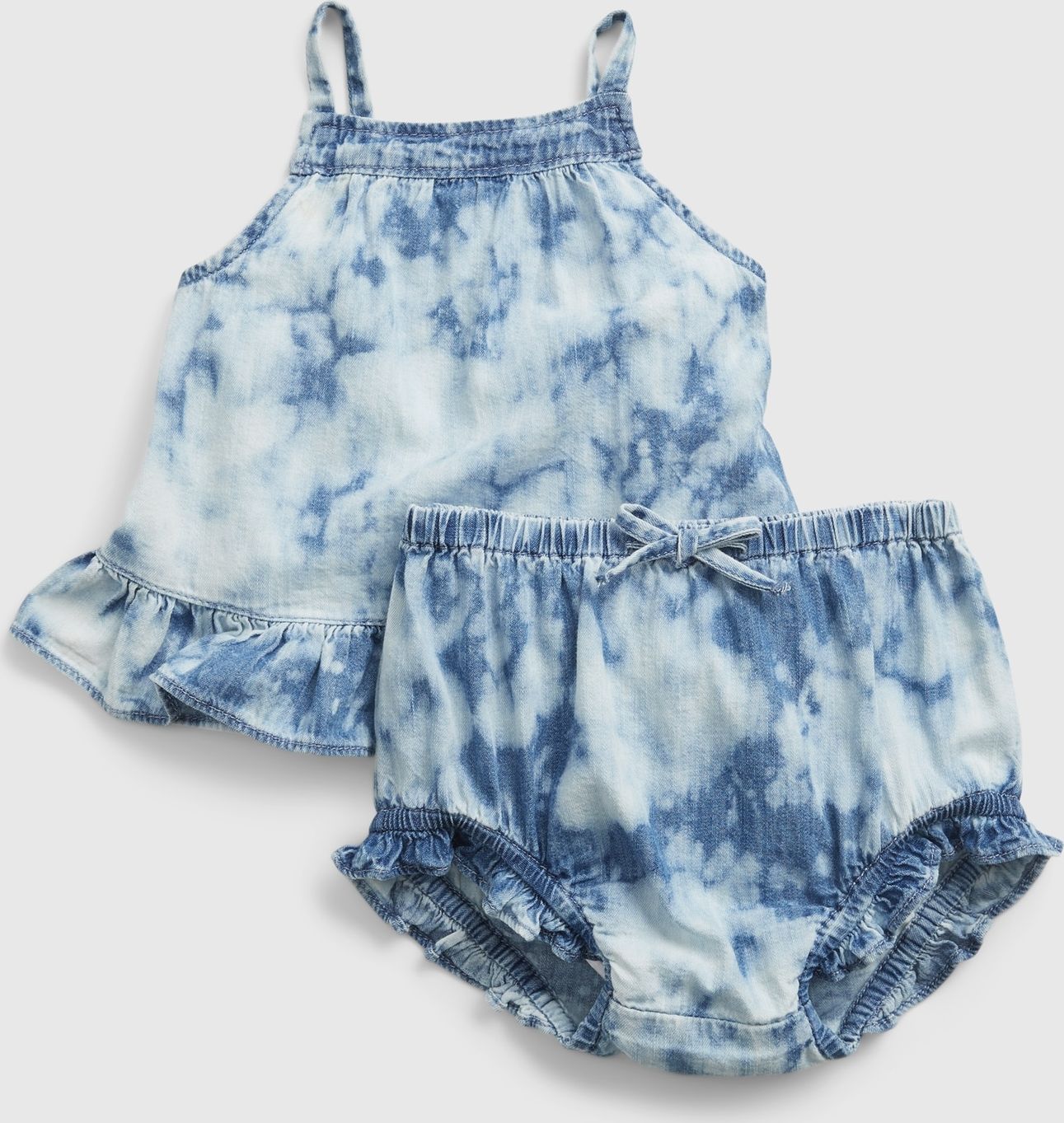Baby set tie-dye denim outfit set Modrá - 12-18M - obrázek 1