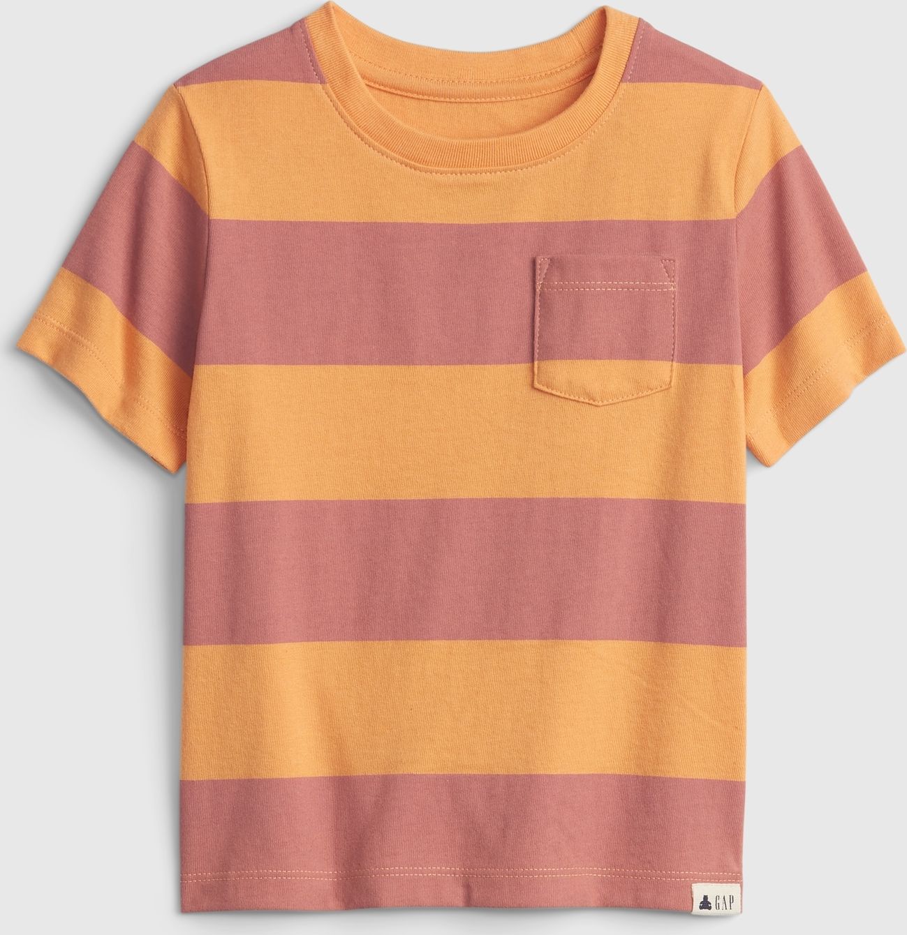 Dětské tričko 100% organic cotton mix and match stripe t-shirt Oranžová - 12-18M - obrázek 1