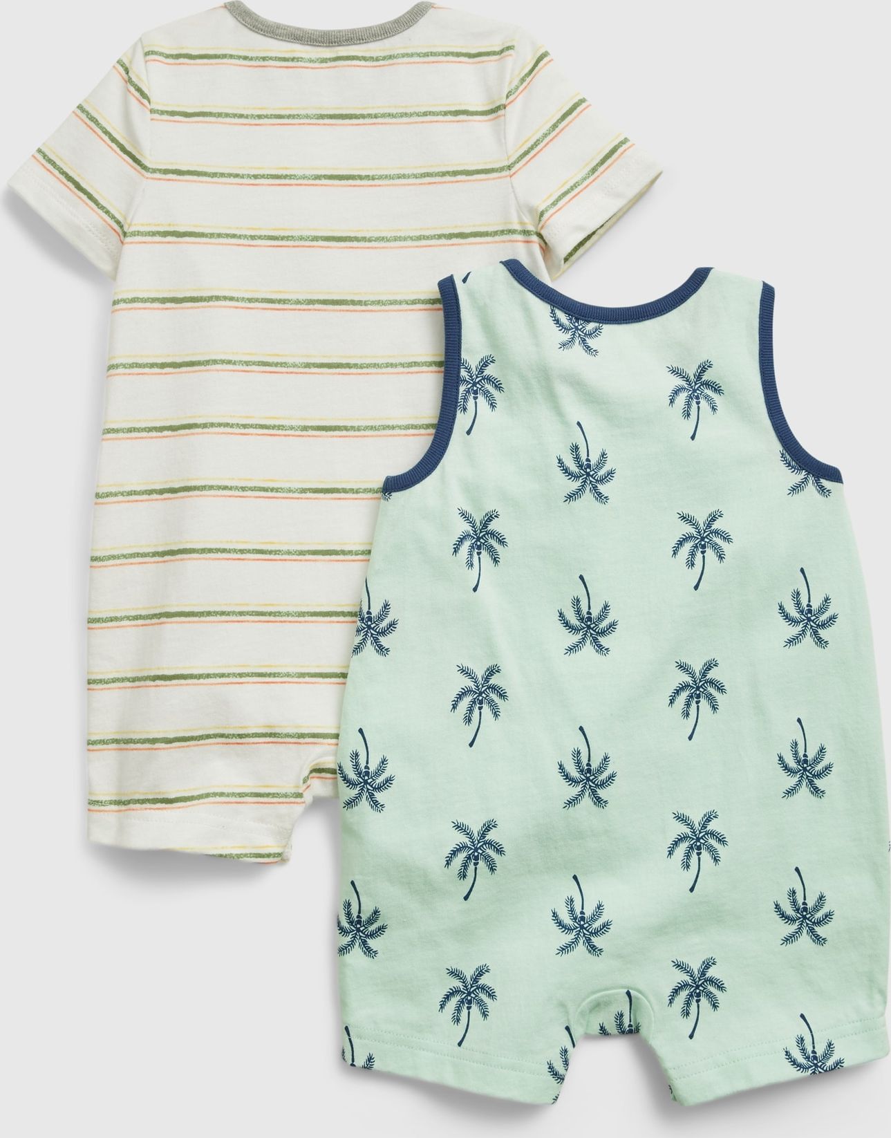 Baby overal, 2 ks shorty one-piece Barevná - 0-3M - obrázek 2