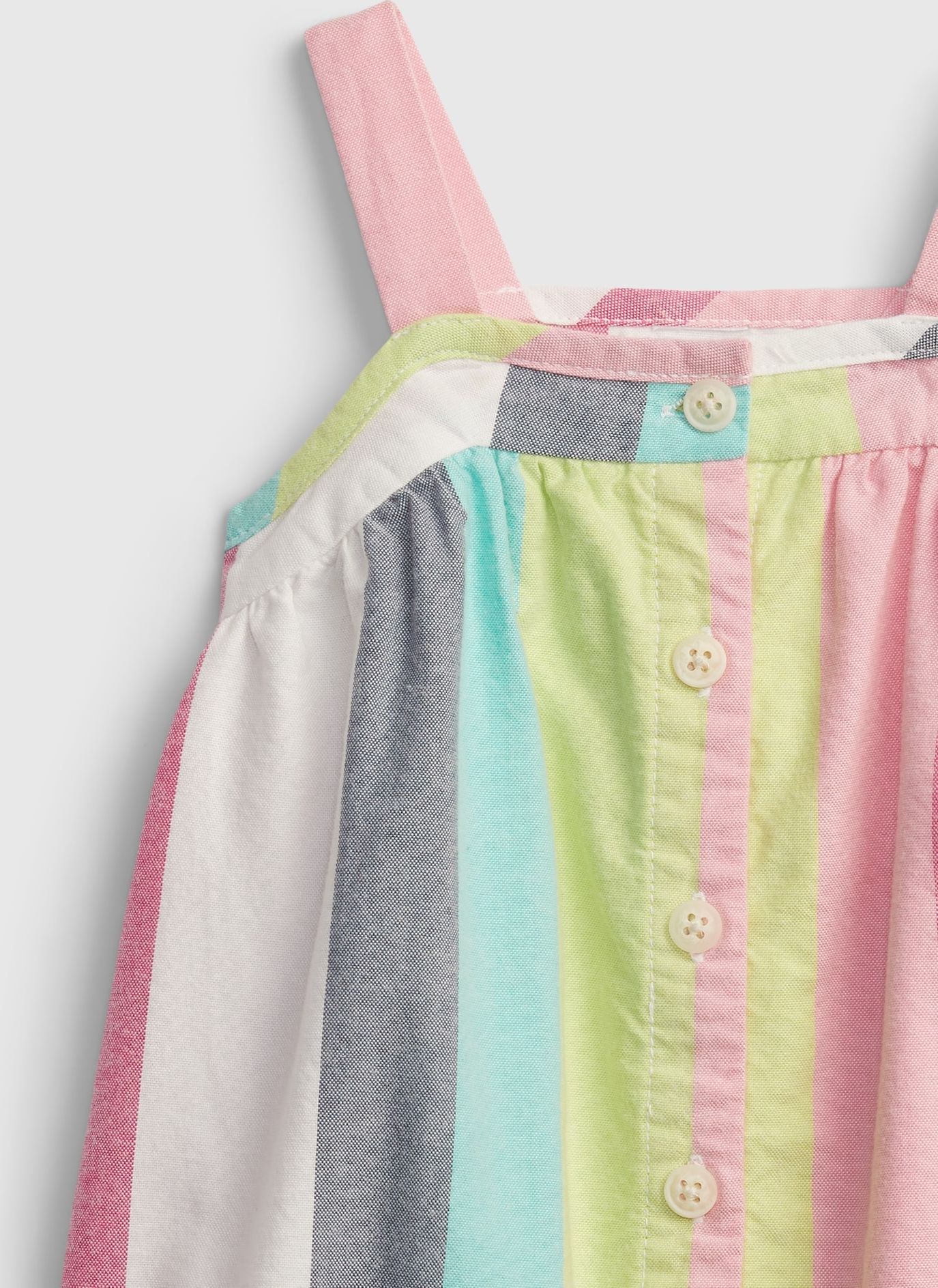 GAP Baby Stripe Button Šaty dětské Vícebarevná - 0-3M - obrázek 3