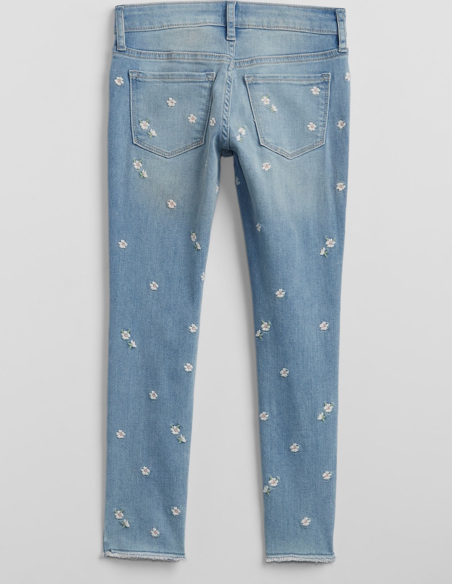 Dětské džíny v mid rise jegging embr Modrá - 10 - obrázek 2
