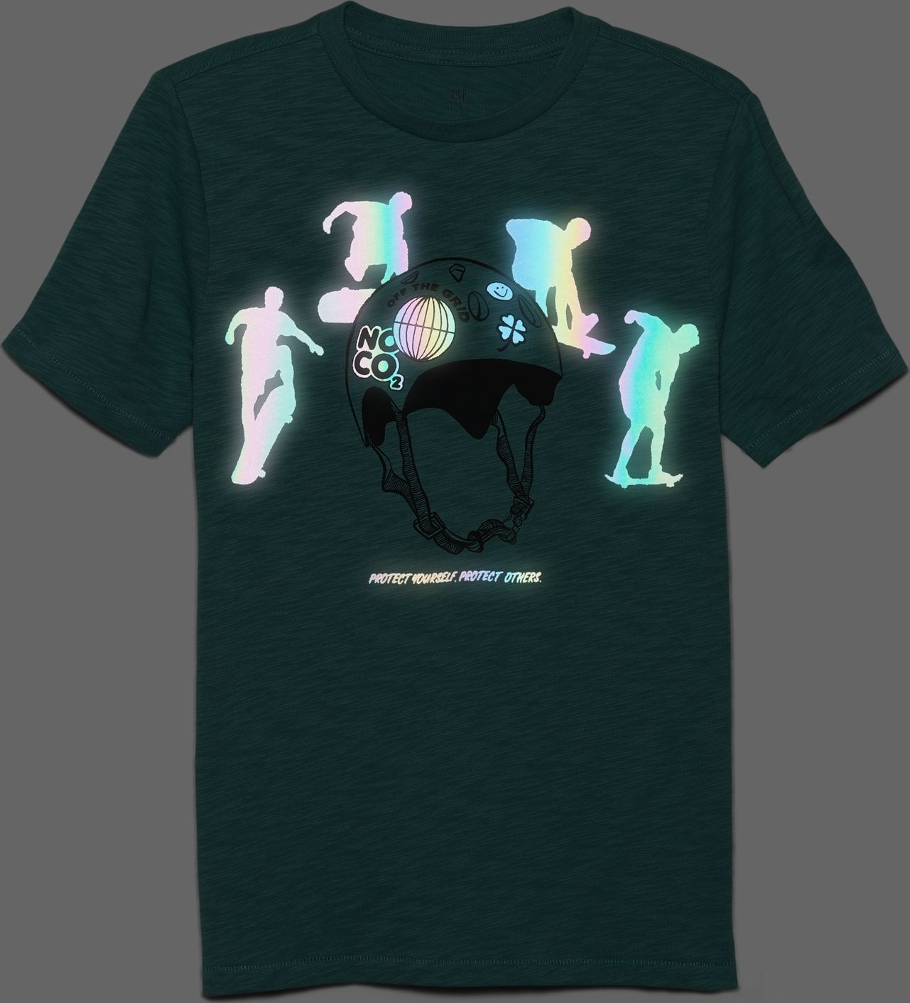 Dětské tričko graphic flash t-shirt Zelená - XS - obrázek 3
