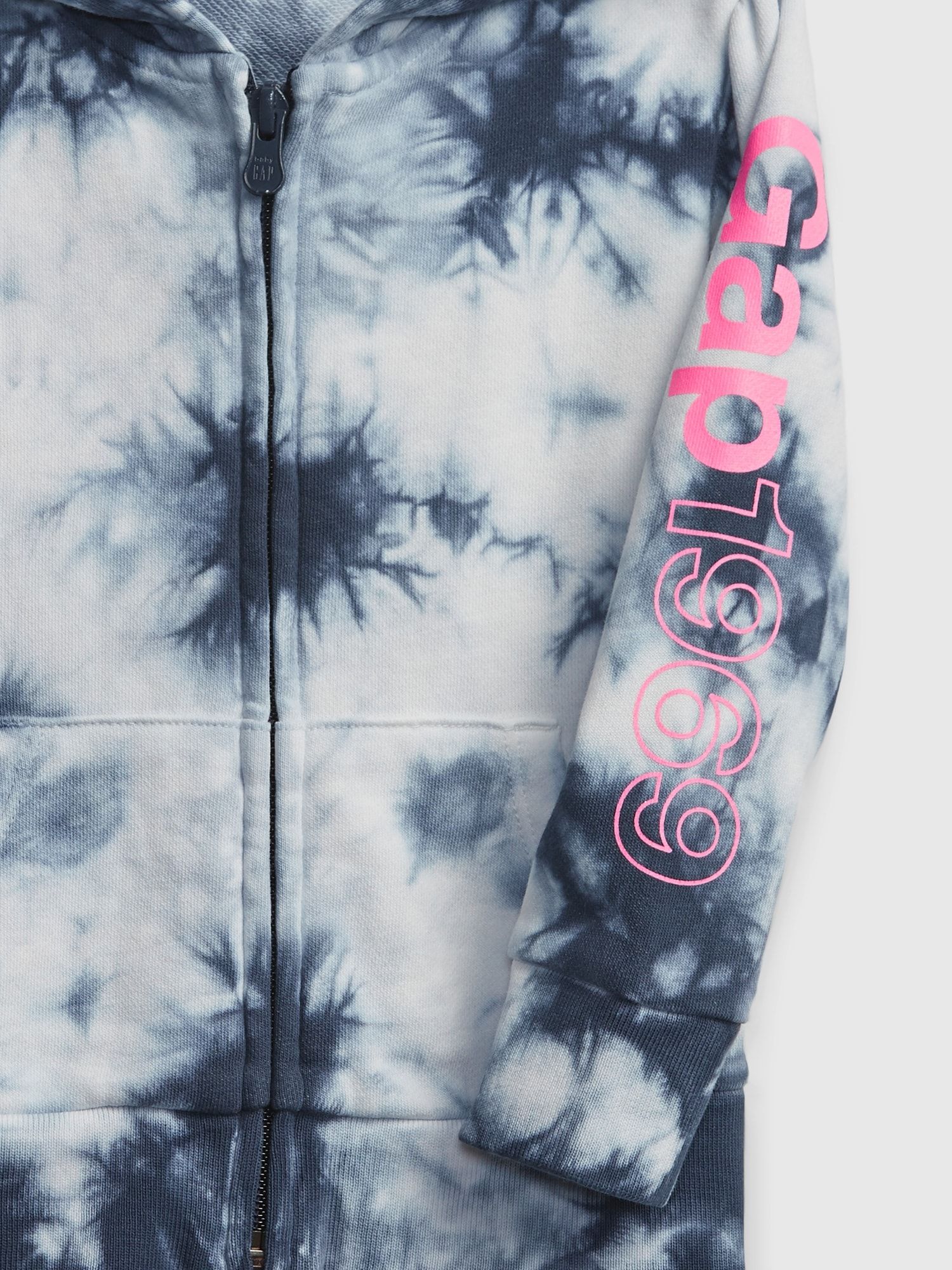 GAP Tie-Dye Mikina dětská Modrá Bílá - 2YRS - obrázek 3