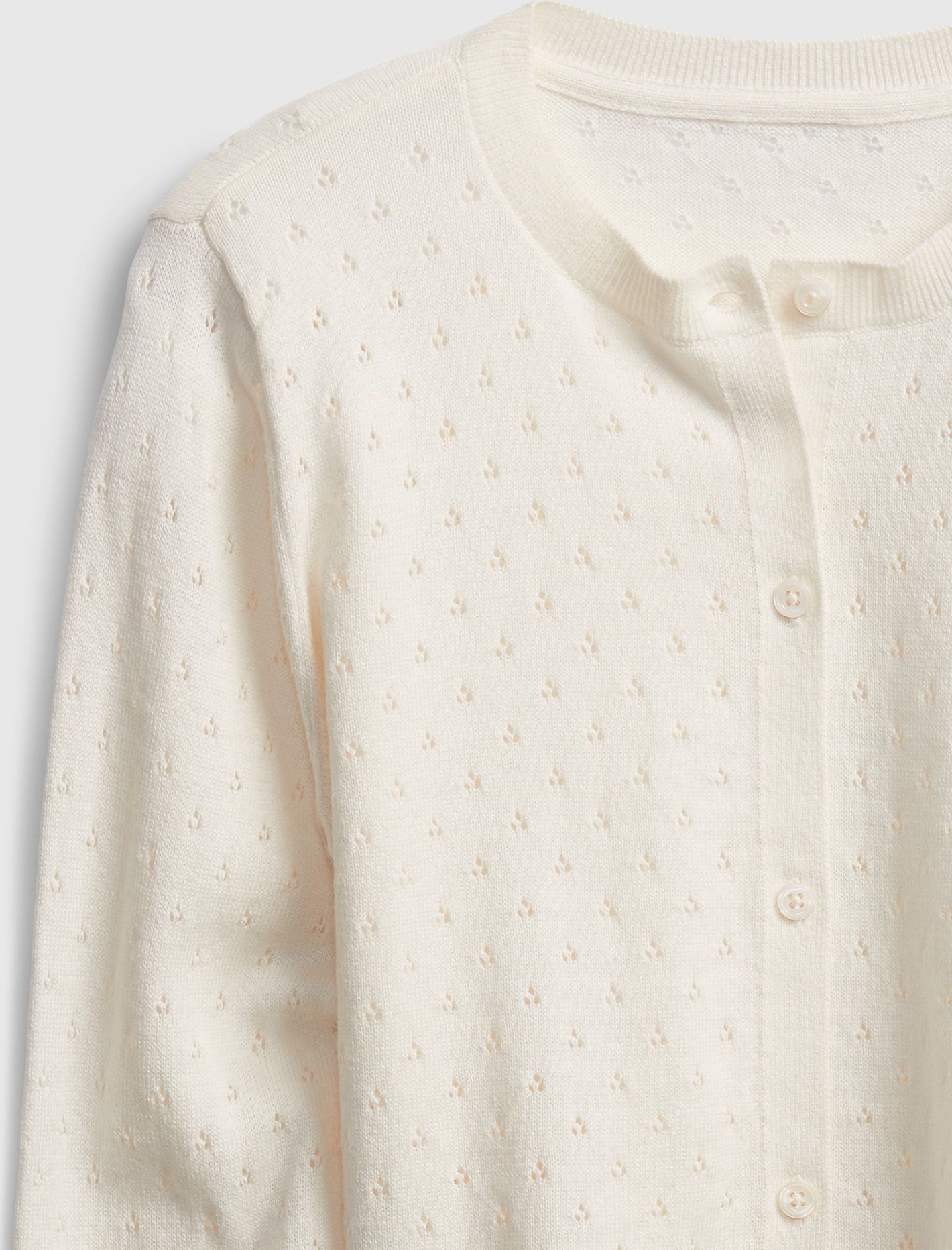 Dětský svetr knit cardigan Béžová - XS - obrázek 4