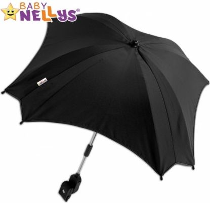 Slunečník, deštník do kočárku Baby Nellys ® - černý - obrázek 1
