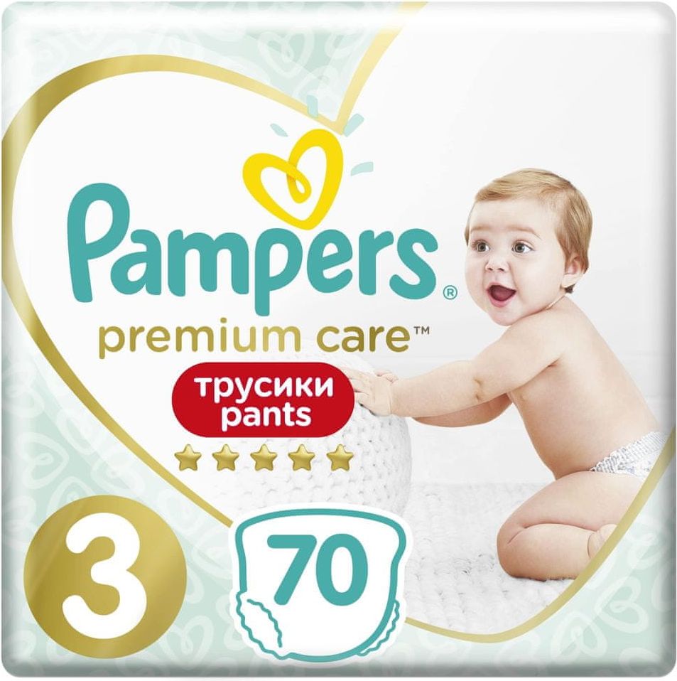 Pampers Premium Care Pants Vel.3, 70 Plenkových Kalhotek - obrázek 1