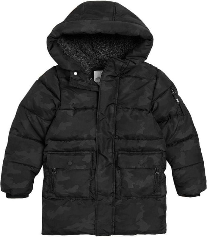 Marks & Spencer Zateplený maskáčový kabát s kapucí (6–16 let) černá mix 13-14 let - obrázek 1