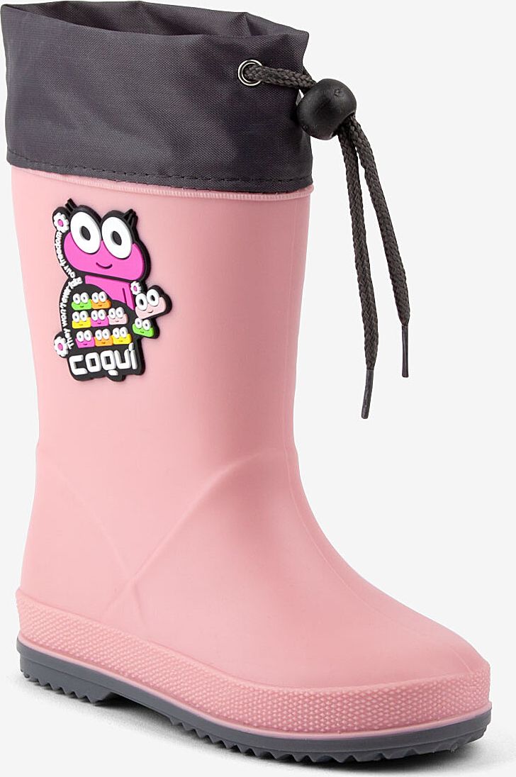 Dětské holínky Coqui Rainy Collar Frog Pink Grey Velikost: 24 - obrázek 4