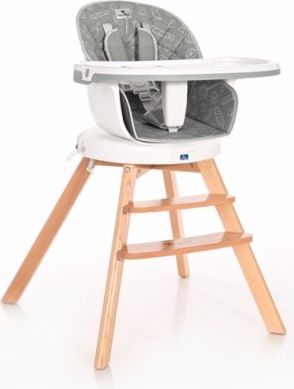 Jídelní židlička Lorelli NAPOLI WITH ROTATION GREY CANDY - obrázek 1