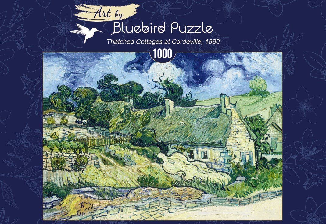 BLUEBIRD Puzzle Doškové chaty v Cordeville (1890) 1000 dílků - obrázek 2