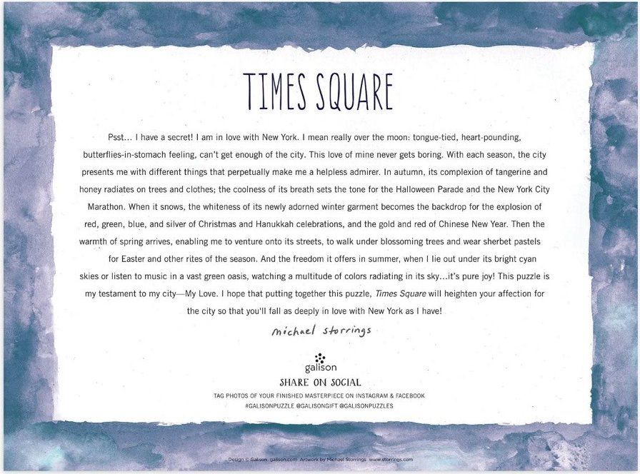 GALISON Puzzle Times Square, New York 1000 dílků - obrázek 3