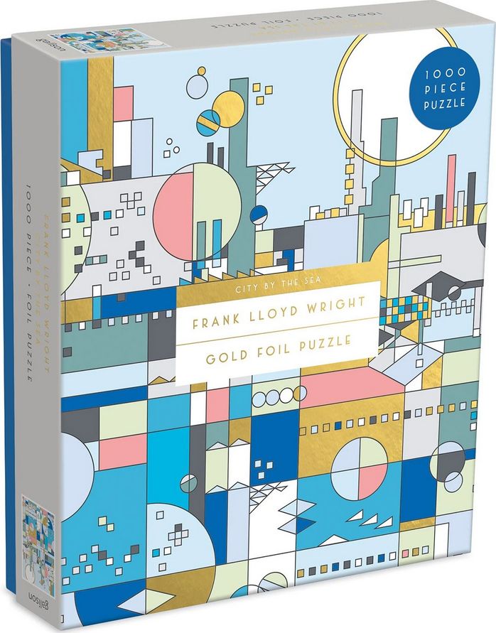 GALISON Metalické puzzle Frank Lloyd Wright: Město u moře 1000 dílků - obrázek 1