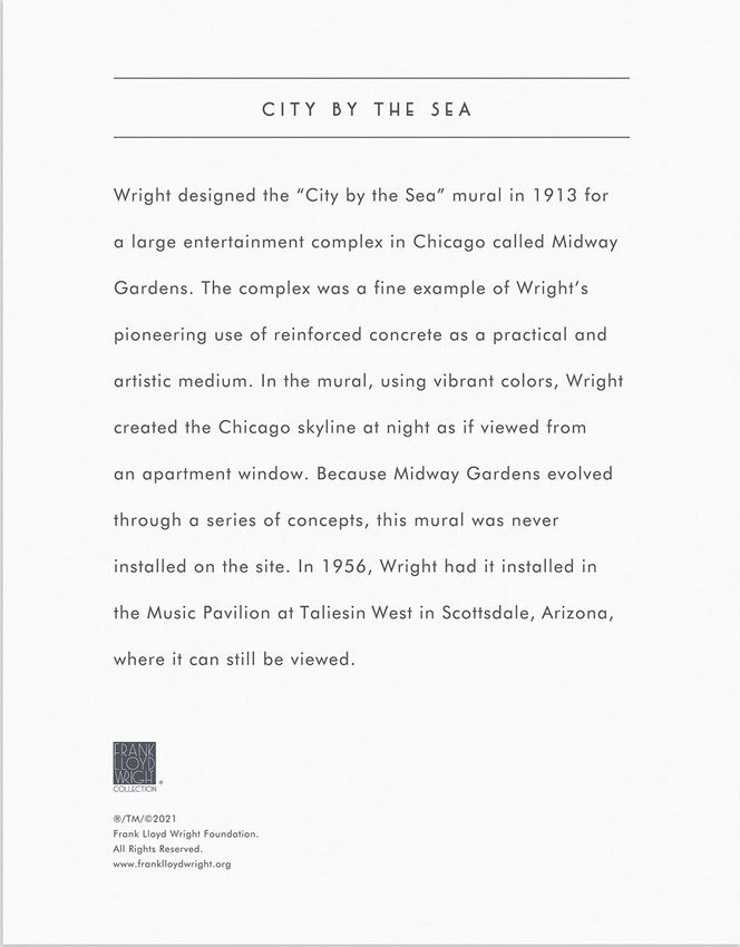 GALISON Metalické puzzle Frank Lloyd Wright: Město u moře 1000 dílků - obrázek 3