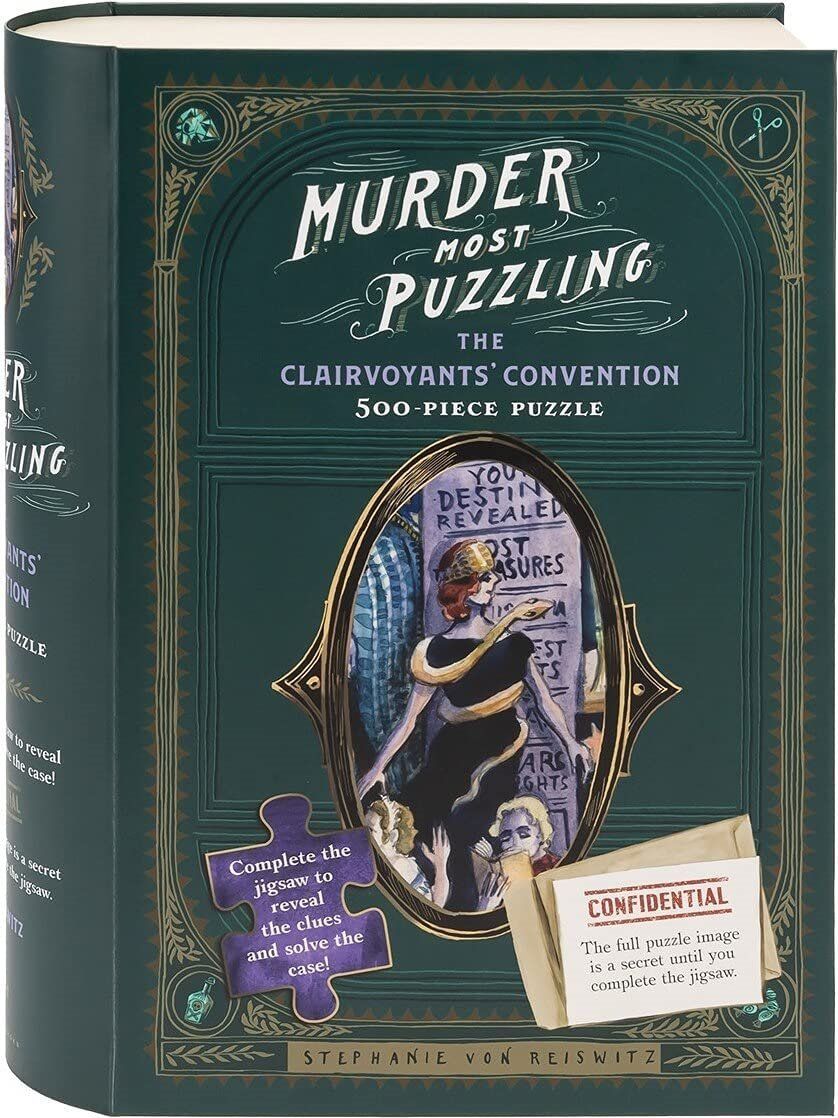 CHRONICLE BOOKS Puzzle s detektivním případem Sjezd jasnovidců 500 dílků - obrázek 1