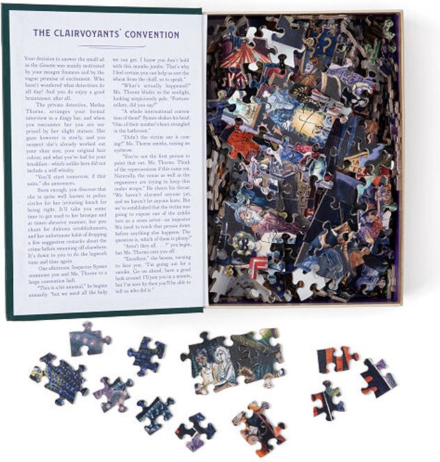 CHRONICLE BOOKS Puzzle s detektivním případem Sjezd jasnovidců 500 dílků - obrázek 2