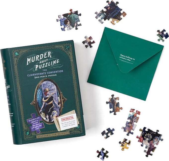 CHRONICLE BOOKS Puzzle s detektivním případem Sjezd jasnovidců 500 dílků - obrázek 3