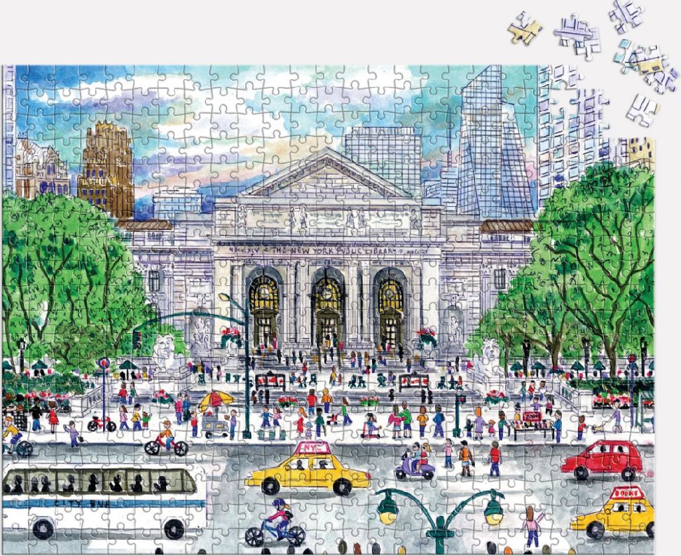 GALISON Oboustranné puzzle Michael Storrings: Jaro v knihovně 500 dílků - obrázek 4