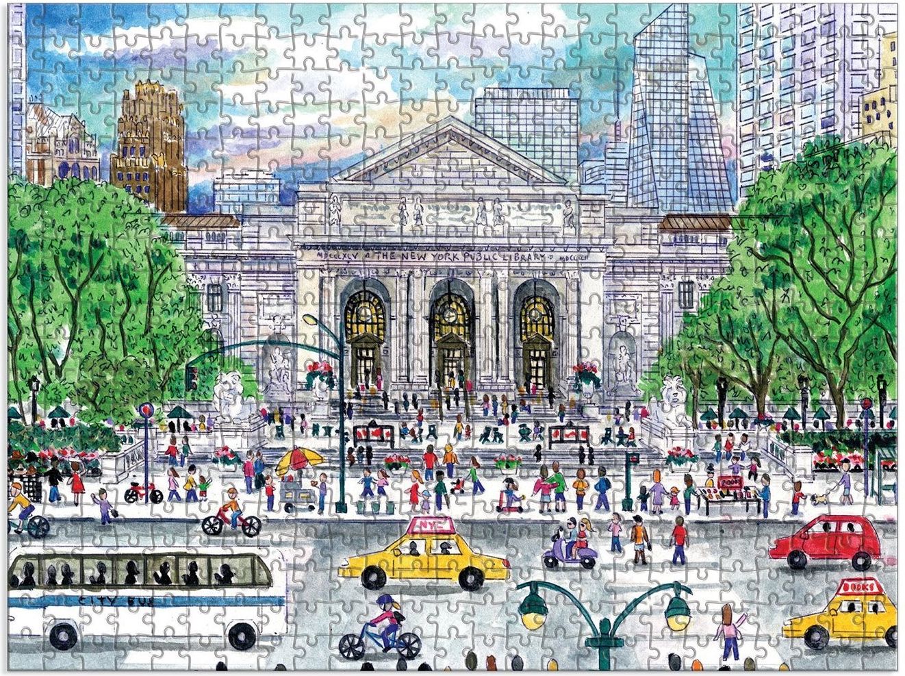 GALISON Oboustranné puzzle Michael Storrings: Jaro v knihovně 500 dílků - obrázek 6