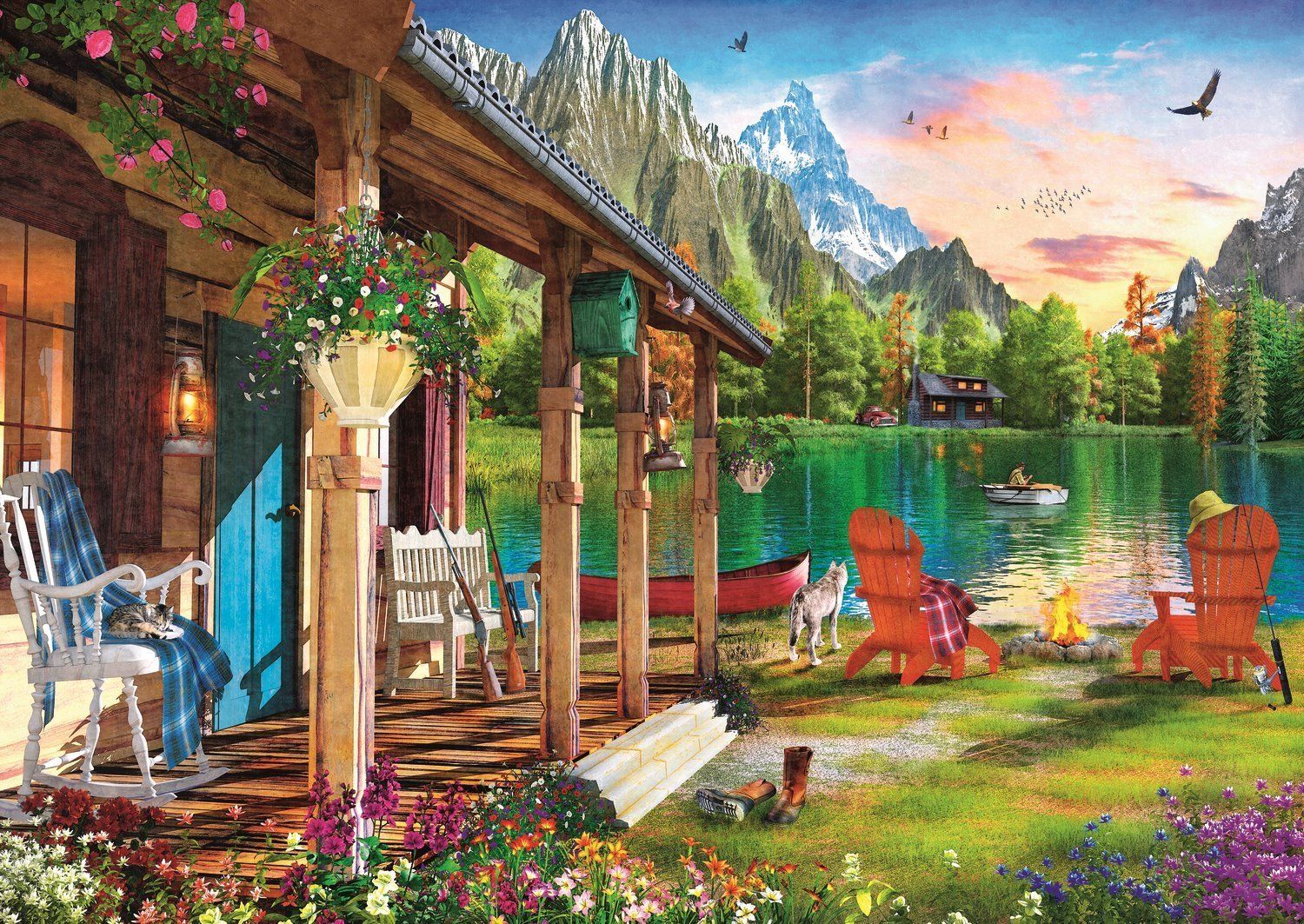 TREFL Puzzle Chata v horách 500 dílků - obrázek 1