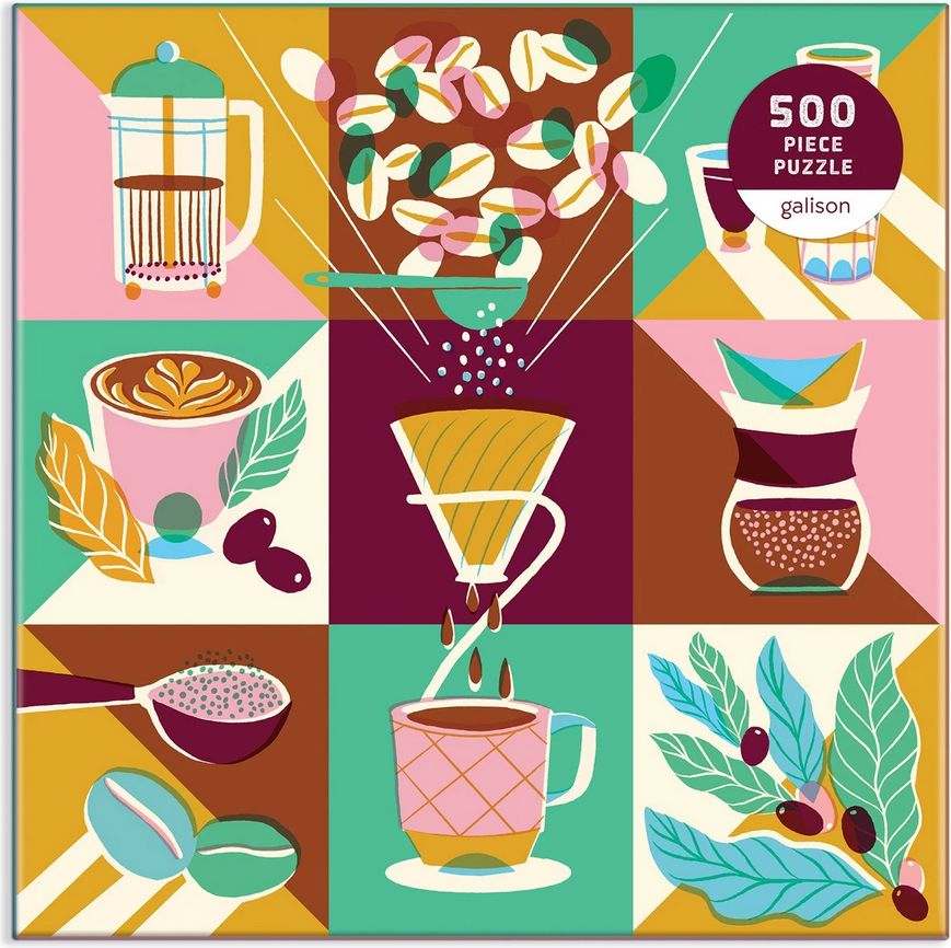 GALISON Čtvercové puzzle Coffeeology 500 dílků - obrázek 3