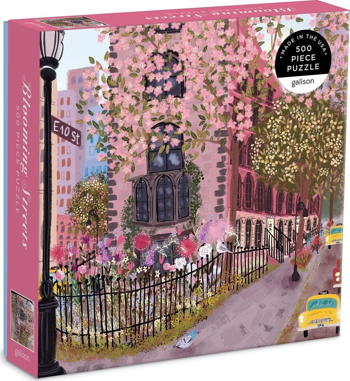 GALISON Čtvercové puzzle Kvetoucí ulice 500 dílků - obrázek 1