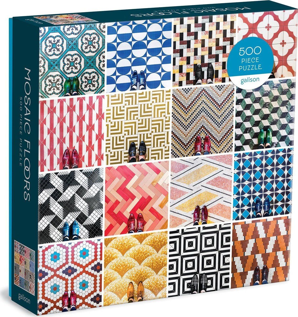GALISON Čtvercové puzzle Mozaikové podlahy 500 dílků - obrázek 1