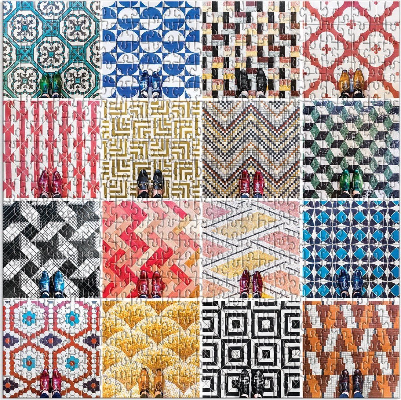 GALISON Čtvercové puzzle Mozaikové podlahy 500 dílků - obrázek 4