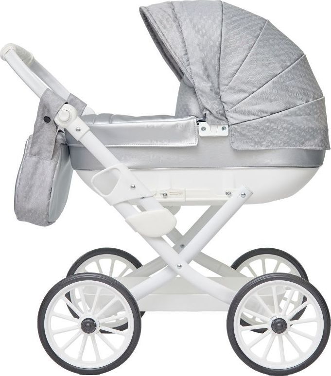 Kočárek pro panenky Jasmine Kids stříbrná - obrázek 1
