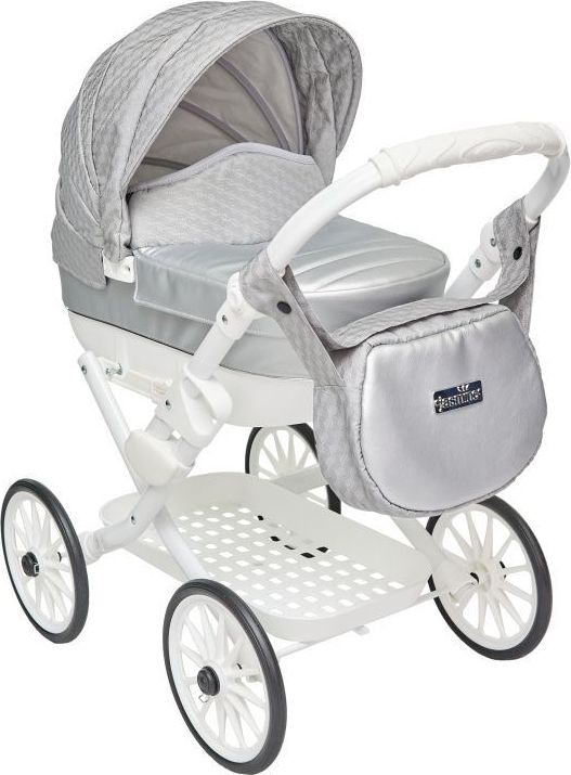 Kočárek pro panenky Jasmine Kids stříbrná - obrázek 2
