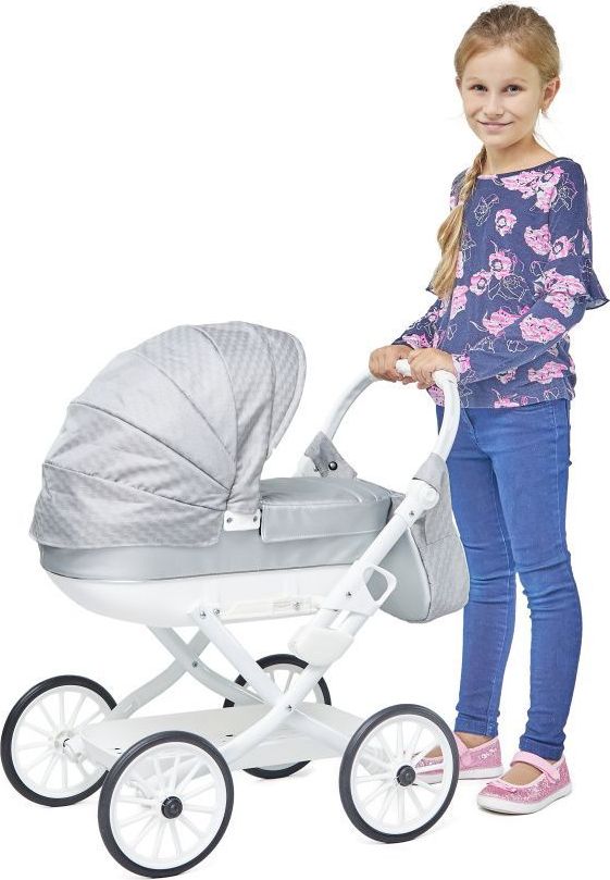 Kočárek pro panenky Jasmine Kids stříbrná - obrázek 3