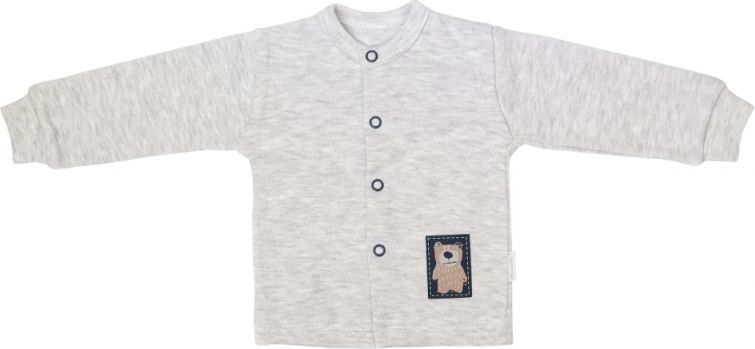 Mamatti Mamatti Novorozenecká bavlněná košilka, kabátek, Hory - šedá, vel. 74 - obrázek 1