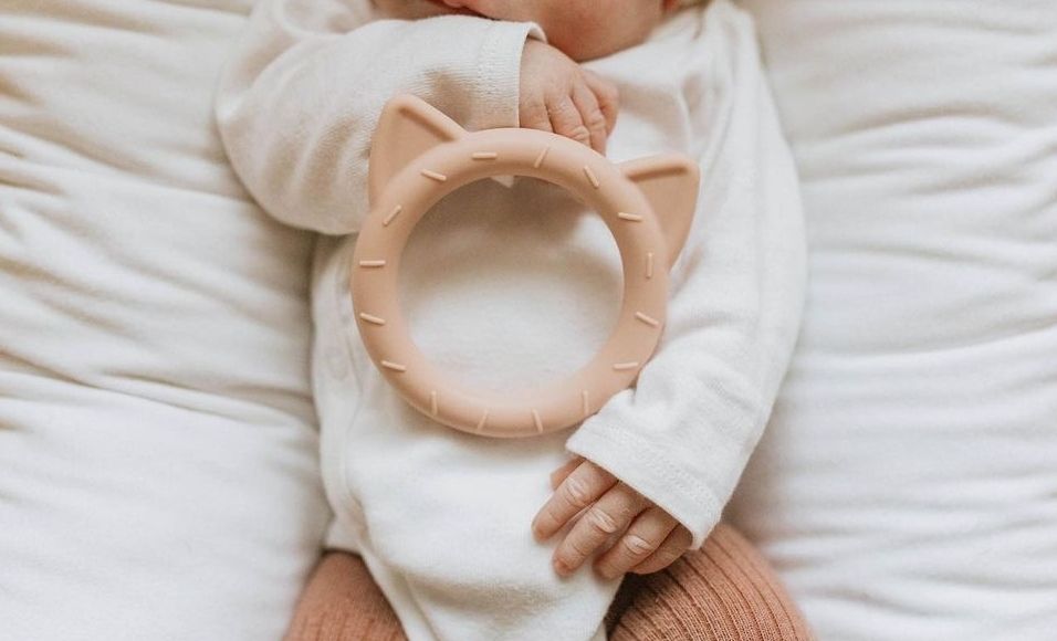 BIBS Mushie Blush kočička - kousátko - obrázek 2