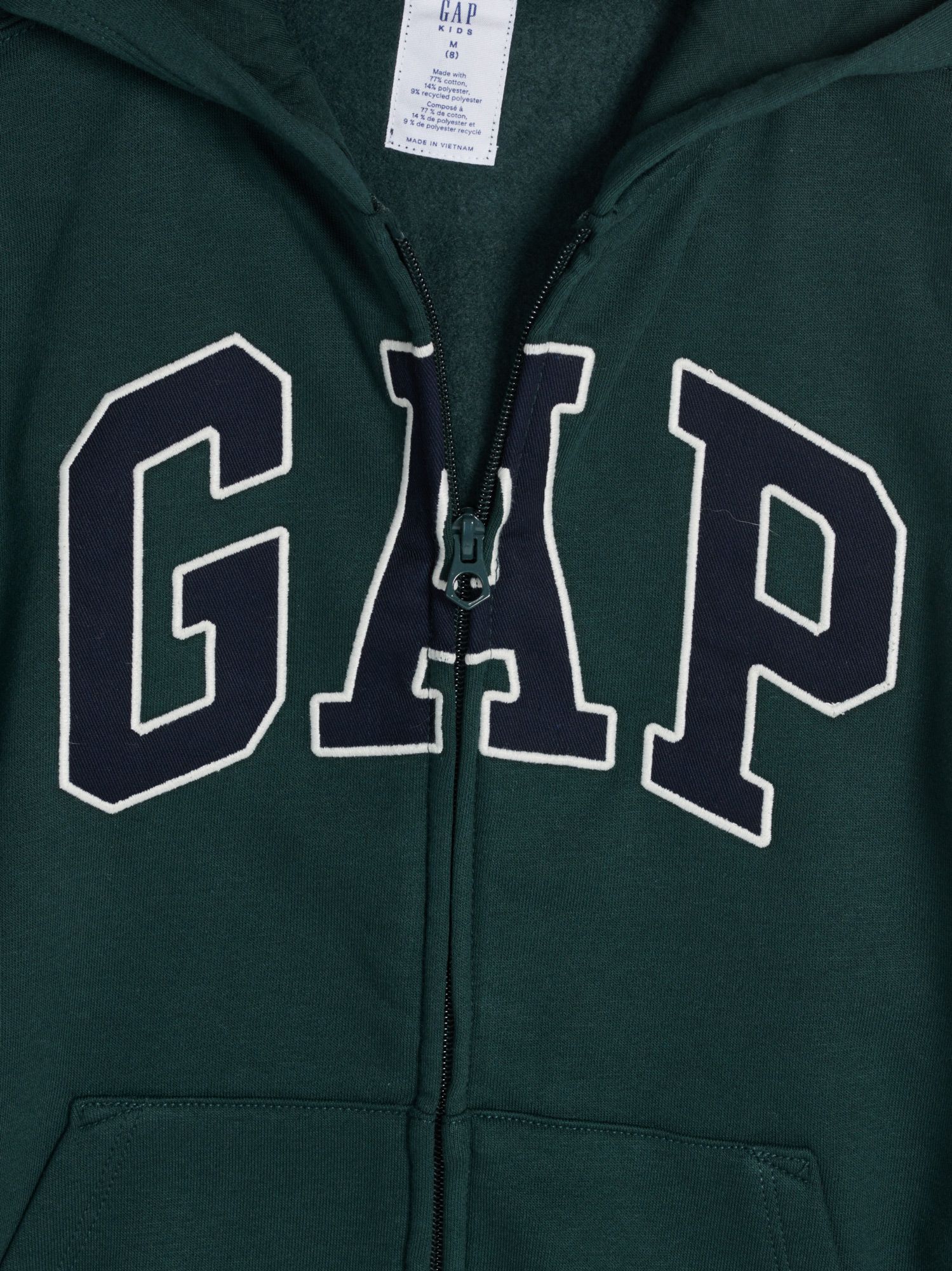 Zelená klučičí mikina na zip GAP - 98-110 - obrázek 2