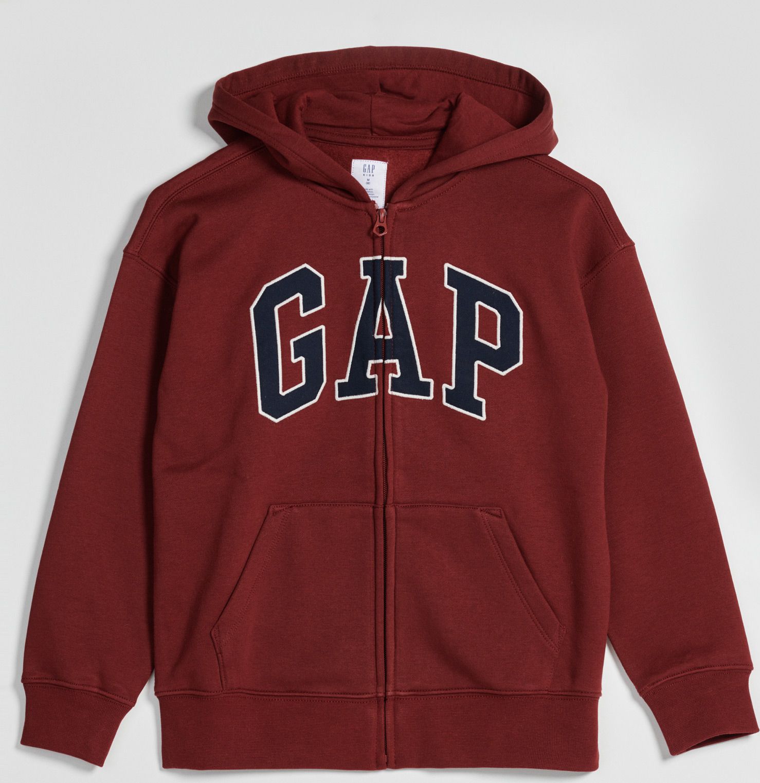 Vínová klučičí mikina na zip GAP - 98-110 - obrázek 1
