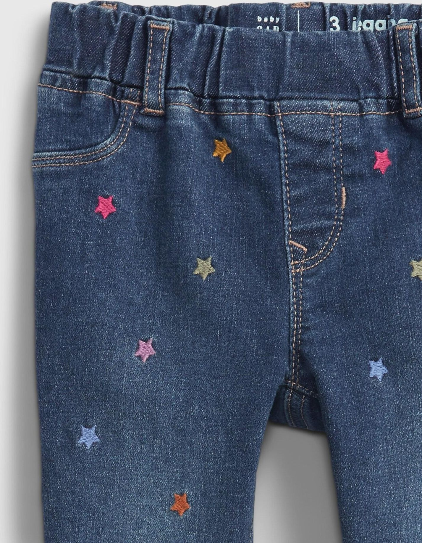 Modré holčičí džíny džinsy ankle jegging ankle jegging - 80-86 - obrázek 3
