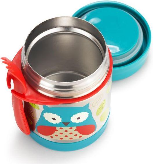 SKIP HOP Zoo Termoska na jídlo se lžičko/vidličkou Sovička 325 ml, 3+ + AQUAINT 500 ml - obrázek 3