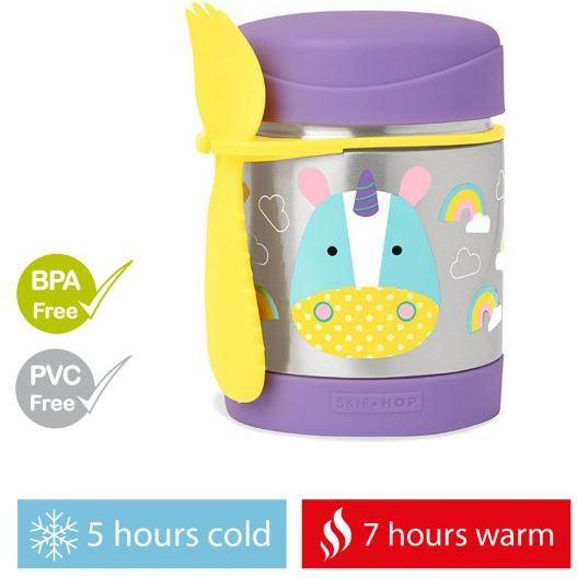 SKIP HOP Zoo Termoska na jídlo se lžičko/vidličkou Jednorožec 325 ml, 3+ + AQUAINT 500 ml - obrázek 2