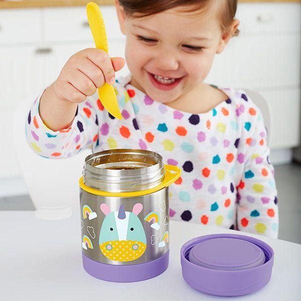 SKIP HOP Zoo Termoska na jídlo se lžičko/vidličkou Jednorožec 325 ml, 3+ + AQUAINT 500 ml - obrázek 3