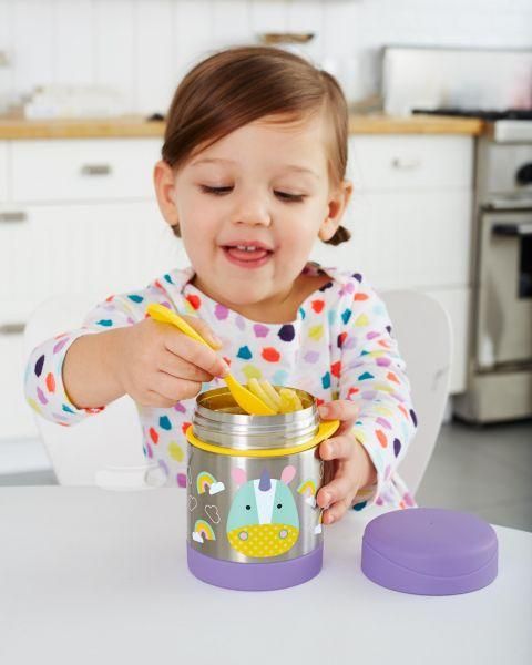 SKIP HOP Zoo Termoska na jídlo se lžičko/vidličkou Jednorožec 325 ml, 3+ + AQUAINT 500 ml - obrázek 6