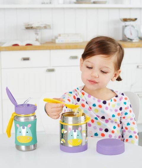 SKIP HOP Zoo Termoska na jídlo se lžičko/vidličkou Jednorožec 325 ml, 3+ + AQUAINT 500 ml - obrázek 8