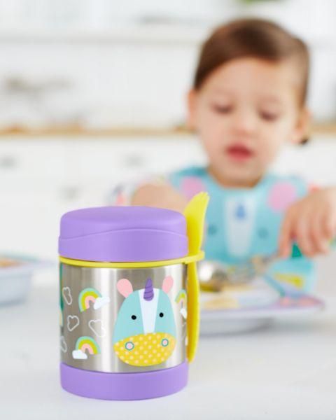 SKIP HOP Zoo Termoska na jídlo se lžičko/vidličkou Jednorožec 325 ml, 3+ + AQUAINT 500 ml - obrázek 9