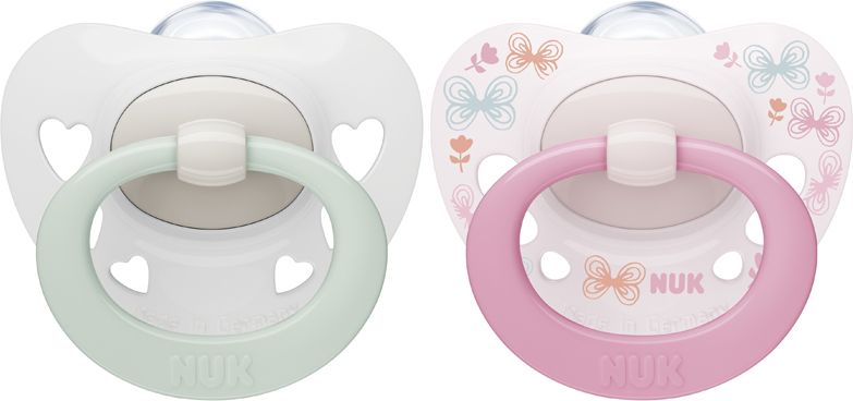 NUK Dudlík Signature 0-6m 2 ks box holka - obrázek 1