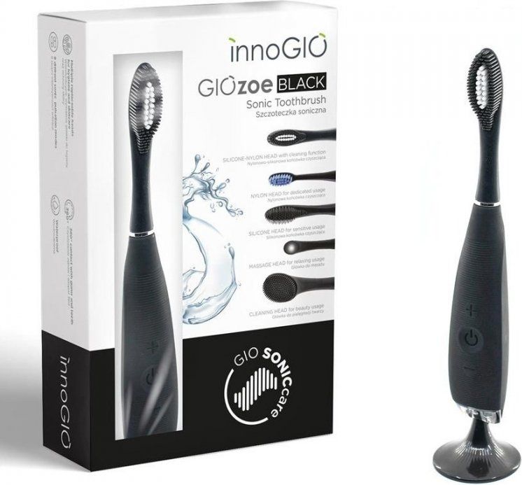 INNOGIO Elektronický sonický zubní kartáček GIOZoe Black - obrázek 1