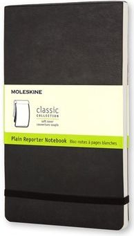 Moleskine Zápisník Reporter měkké desky L, čistý, černý čistý A5 120 listů - obrázek 1