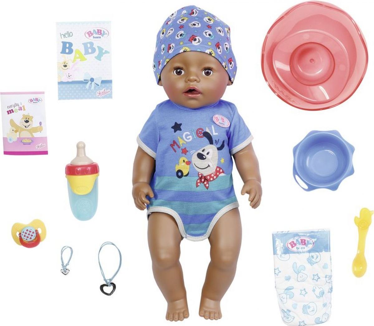 Baby Born s kouzelným dudlíkem Černoušek 43 cm - obrázek 1